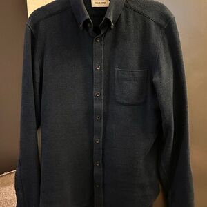 Taylor Stitch Dark Navy Blue Casual Button Down Shirt
